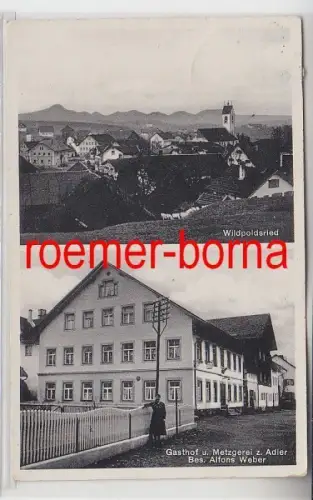 79640 Mehrbild Ak Wildpoldsried Gasthof und Metzgerei 1937