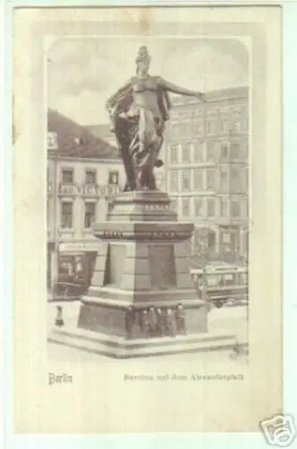 14148 Ak Berlin Alexanderplatz Statue Berolina 1906