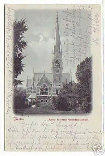 08682 Mondscheinkarte Berlin Gedächtniskirche 1902