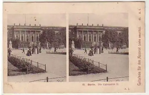 28309 Ak Stereoskop Berlin Universität II um 1920
