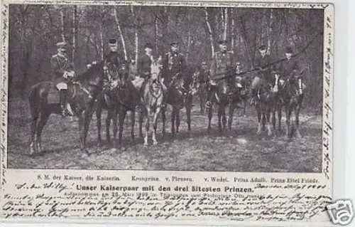 31385 Ak Berlin Thiergarten unser Kaiserpaar 1899