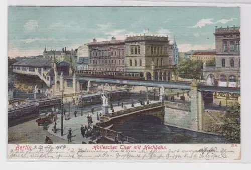 65342 AK Berlin - Hallesches Thor mit Hochbahn 1904
