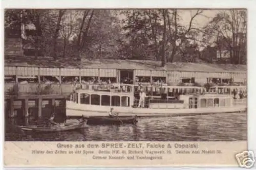 09273 Ak Gruß aus dem Spree Zelt Berlin 1916