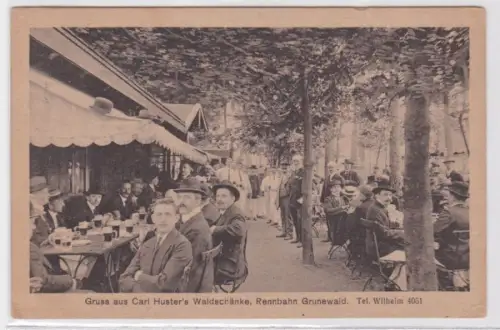 93862 Ak Gruss aus Carl Huster's Waldschänke, Rennbahn Grunewald 1926