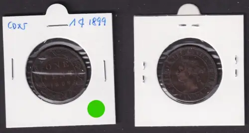 1 Cent Kupfer Münze Kanada Canada 1899 ss (172052)