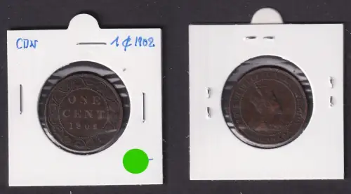 1 Cent Kupfer Münze Kanada Canada 1902 ss (172272)