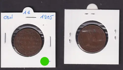 1 Cent Kupfer Münze Kanada Canada 1905 ss (172135)