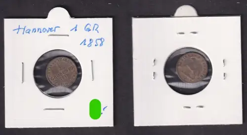 1/2 Groschen Silber Münze Königreich Hannover 1858 B f.ss (172191)