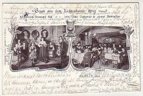 09571 Ak Gruß aus dem Lichtenhainer Krug Berlin 1902