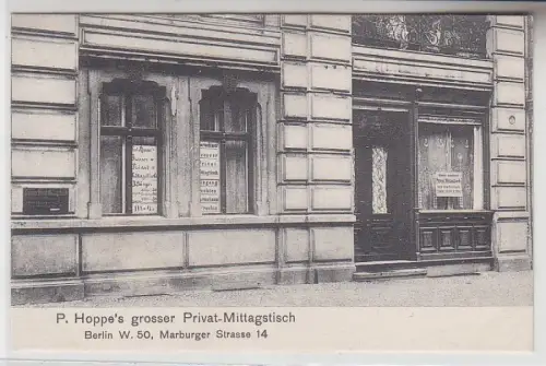 67815 Ak P. Hoppe´s grosser Privat-Mittagstisch Berlin Marburger Str. 14 um 1910