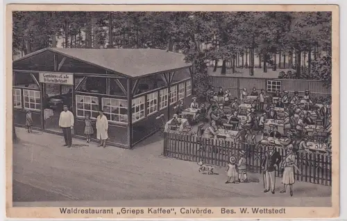 40445 Ak Waldrestaurant "Grieps Kaffee" Calvörde Bes. W. Wettstedt 1934