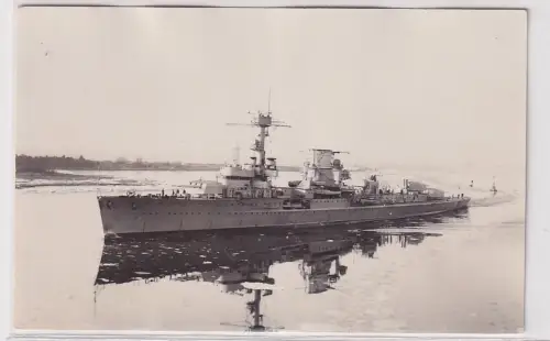 61386 Foto AK Kreuzer "Leipzig" III. Division Wilhelmshaven