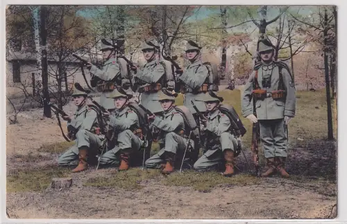 66078 AK 2. Kgl. Sächs. Jäger-Bataillon No. 13 (Felduniform) Dresden 1918