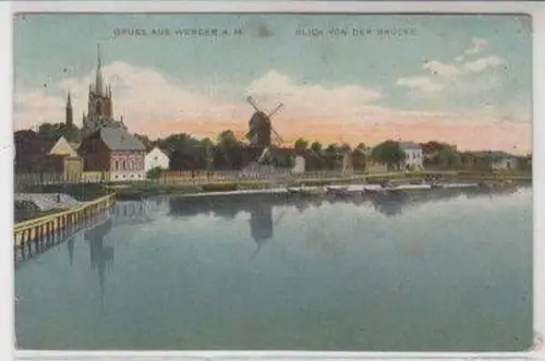 49038 Ak Gruss aus Werder Havel Blick von d. Brücke 1913