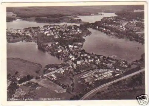 27719 Ak Luftkurort Lychen Fliegeraufnahme um 1940