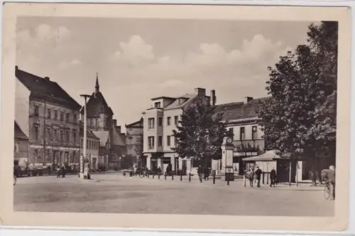 75662 Ak Guben Niederlausitz Blick in die Wilhelm Pieck Strasse 1955