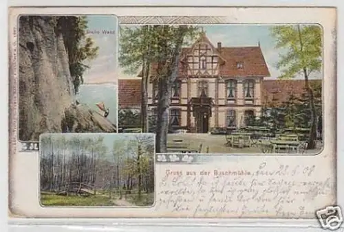 35313 Ak Gruß aus der Buschmühle Frankfurt Oder 1908