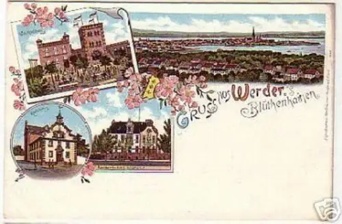 11085 Ak Lithographie Gruss aus Werder Havel um 1900