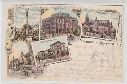 44000 Ak Lithographie Gruß aus Cottbus 1901