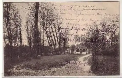 57988 Ak Crossen a. Oder Restaurant Waldschlösschen 1903