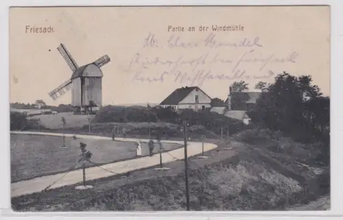 91683 Ak Friesack Partie an der Windmühle 1919