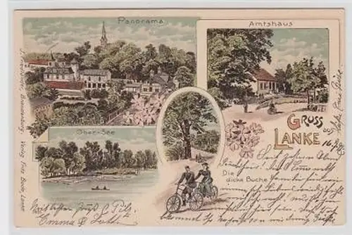 42075 Ak Lithographie Gruss aus Lanke 1899