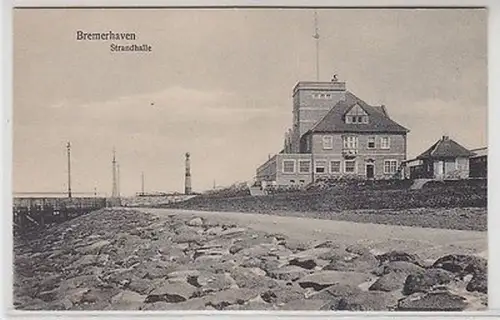 62340 Ak Bremerhaven Strandhalle um 1930