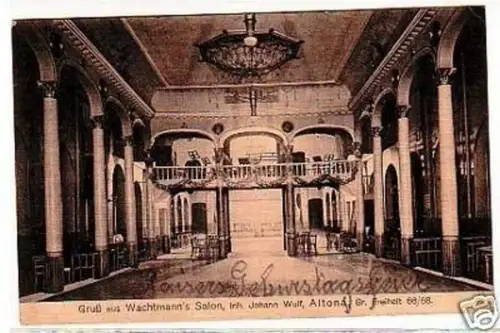 28080 Ak Gruß aus Wachtmanns Salon Altona 1914