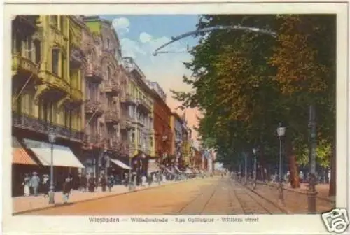 21069 Ak Wiesbaden Wilhelmstraße um 1920