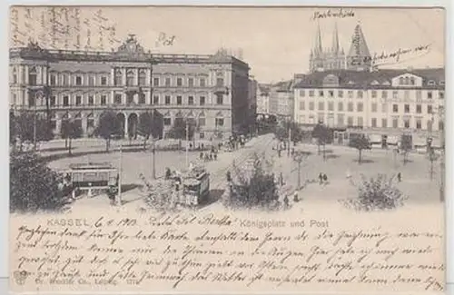 51845 Ak Kassel Königsplatz und Post 1903