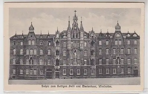 62326 Ak Wiesbaden Hospiz zum heiligen Geist und Marienhaus um 1930