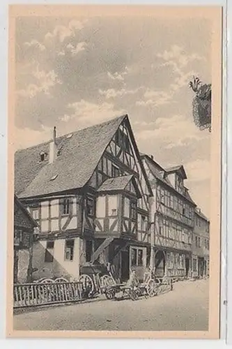 03066 Ak Fachwerkbau in Leun Schmiede um 1930