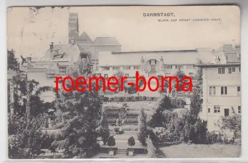 70599 Feldpost Ak Darmstadt Blick auf Ernst Ludwig Haus 1916