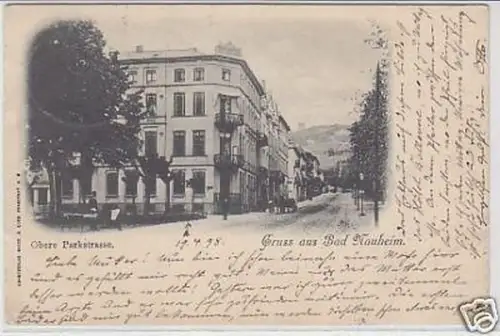 28436 Ak Gruß aus Bad Nauheim obere Parkstraße 1898