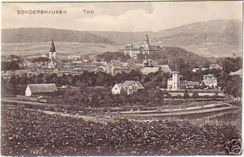 16069 Ak Sondershausen Totalansicht um 1913