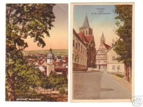 18613/2 Ak Arnstadt in Thür. Neutorturm usw. um 1930
