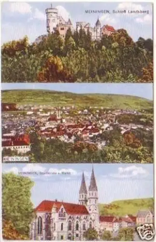 27117 Mehrbild Ak Meiningen Stadtkirche usw. um 1910