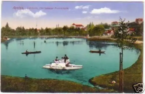 27278 Ak Apolda Lohteich Herressener Promenade 1917