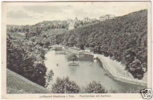 24926 Ak Stadtroda Familienbad mit Kurhaus um 1930