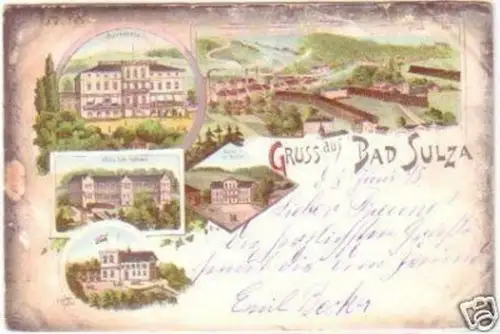 28072 Ak Lithographie Gruß aus Bad Sulza 1898