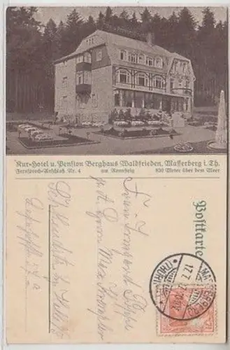 58930 Ak Masserberg Kurhotel und Pension Berghaus Waldfrieden 1917