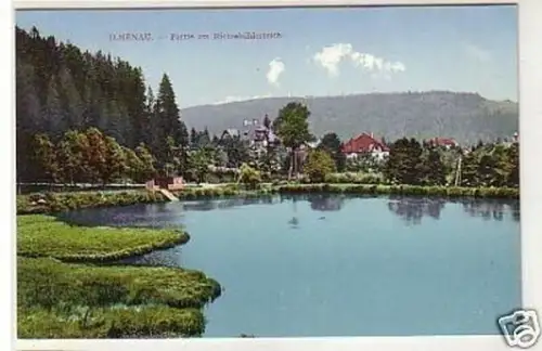 31517 Ak Ilmenau Partie am Rietzebühlerteich um 1910
