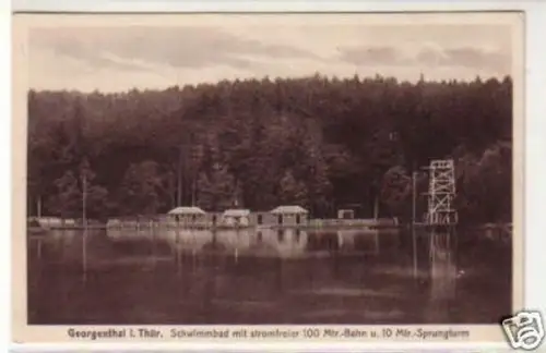 32193 Ak Georgenthal in Thüringen Schwimmbad um 1930