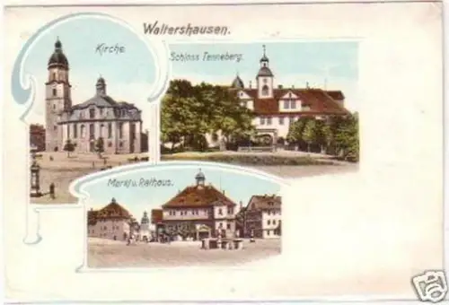 23798 Feldpost Mehrbild Ak Waltershausen 1915