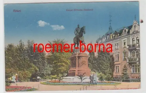 83515 Ak Erfurt Kaiser-Wilhelm-Denkmal 1918