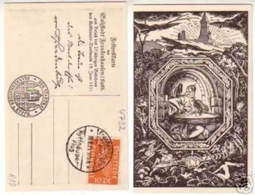15844 Anlaß Ak Frankenhausen Kyffhäuserflug 1921