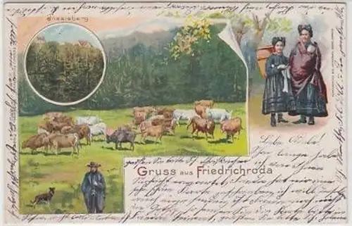 42567 Ak Lithographie Gruss aus Friedrichroda 1902