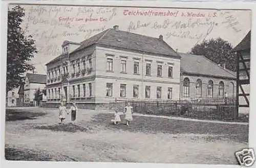 35283 Ak Teichwolframsdorf bei Werdau Gasthof um 1920