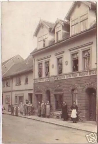 18597 Foto Ak Bad Sulza Schuh Warenlager 1910