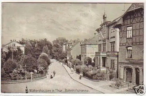 23708 Ak Waltershausen i. Thür. Bahnhofstrasse 1910